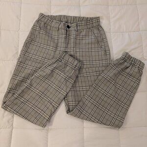 Windsor comfy workwear plaid joggers trousers elastic size S
